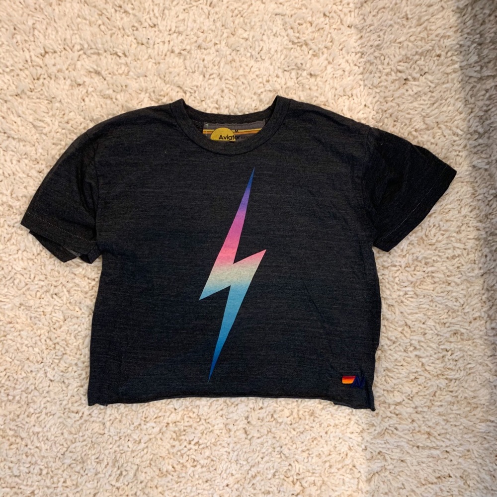 AVIATOR NATION Rainbow Bolt Tee